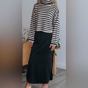 NWOT Wild Oak Boutique Black Satin SkirtWomen’s size M